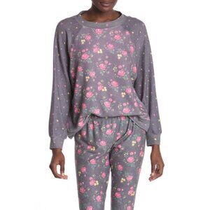 Wildfox Floral Print Pullover Sweatshirt Small